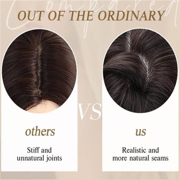 Women's Ombre Ash Blonde Wig Long Wavy Synthetic Wig, 26Inch - Picture 6 of 7